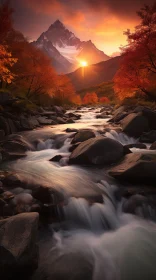 Captivating Stream in Autumnal Setting | Epic Fantasy Scene
