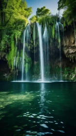 Enchanting Waterfall in a Green Forest - Nature Photography