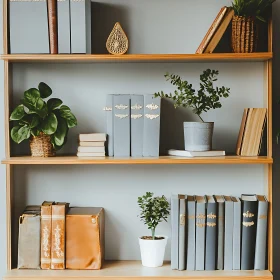 Home Interior with Books and Plants