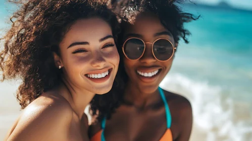 Friends Enjoying Summer on the Beach