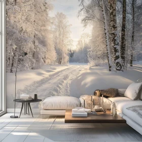 Snowy Forest in Winter