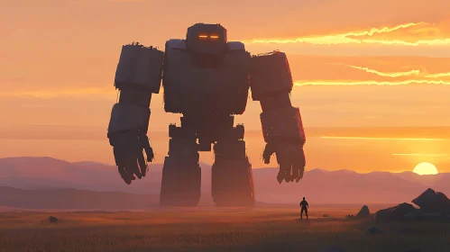 Colossus Robot at Sunset