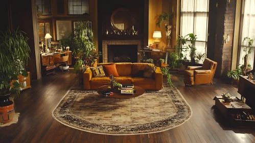 Cozy Home Interior with Plants