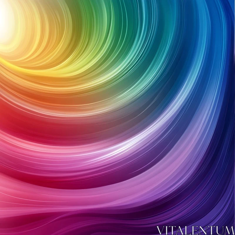 Colorful Waves Abstract Composition AI Image