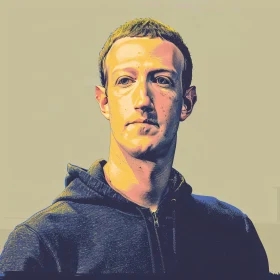 Mark Zuckerberg Pop Art Style