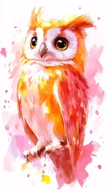 Vivid Owl Art with Expressive Features