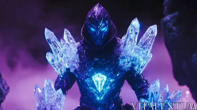 Crystalline Guardian Figure AI Image