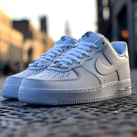 Classic White Sneakers Fashion Still Life