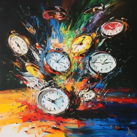 Whimsical Time: An Abstract Art Piece