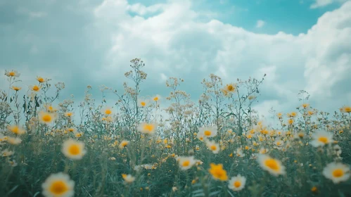 Summer Daisies Under the Sky