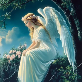 Angel with Flower Crown