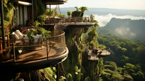 Exotic Fantasy Architecture in a Lush Valley - National Geographic Style