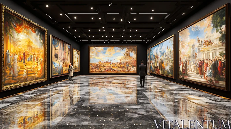 AI ART Exquisite Art Exhibition with Grand Historical Paintings