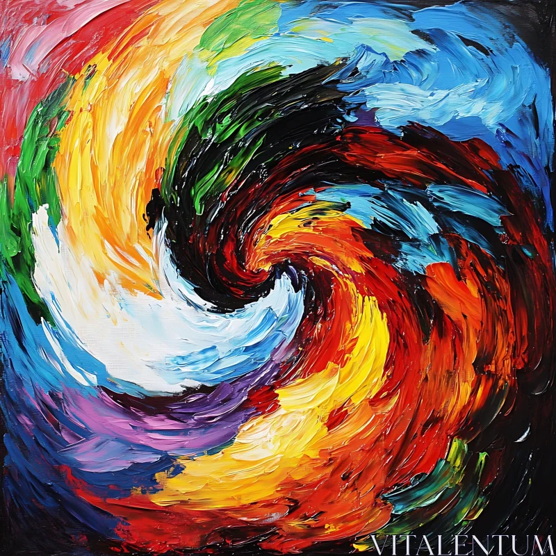 AI ART Colorful Vortex Painting