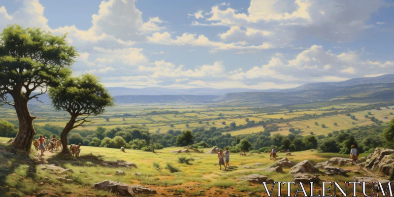 AI ART Idyllic Countryside Scene