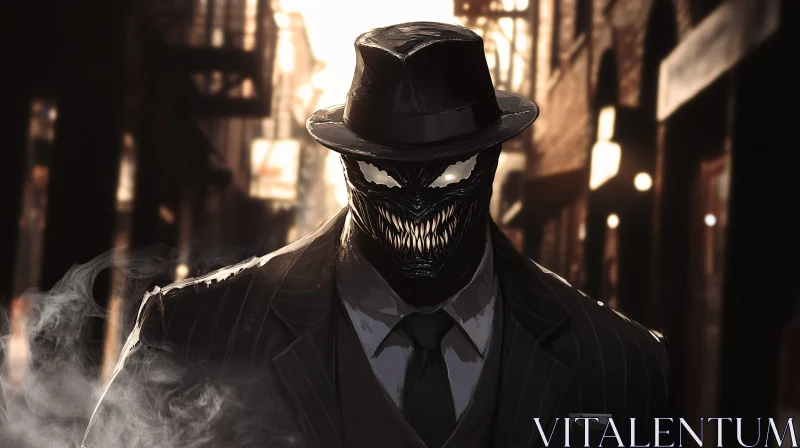 Urban Monster with Hat and Suit AI Image