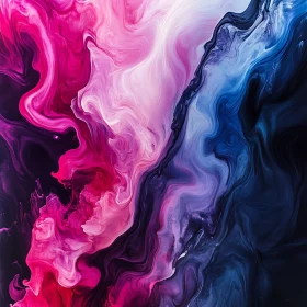 Swirling Fluid Abstract in Vibrant Colors