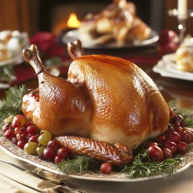 Garnished Thanksgiving Turkey