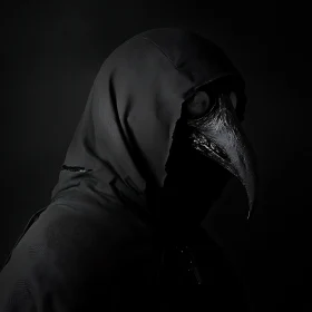 Mysterious Figure in Plague Doctor Mask