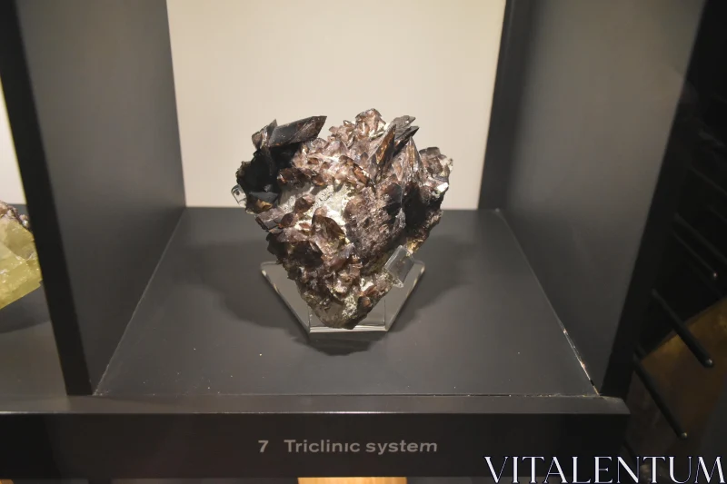 Exhibit of a Triclinic Mineral Specimen Free Stock Photo