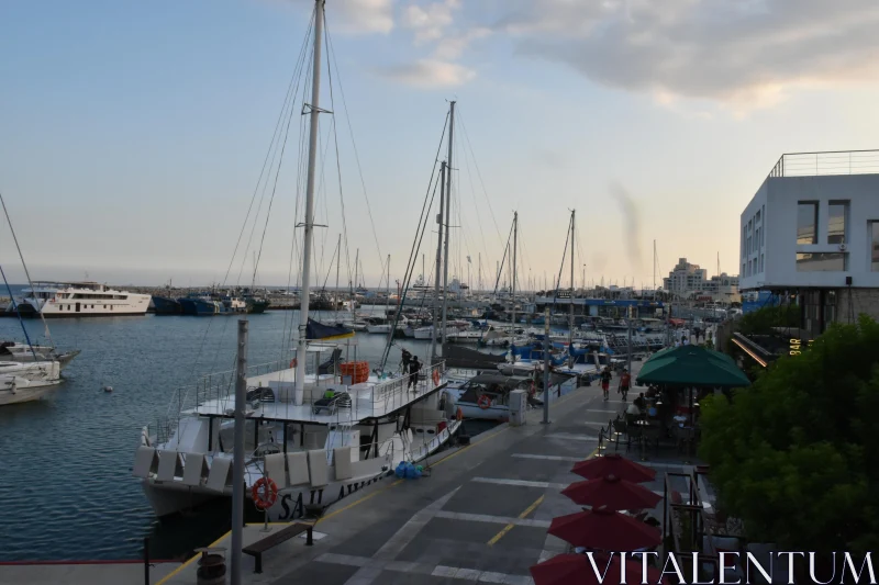 PHOTO Yachts at Limassol Dusk