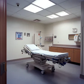 Sterile Medical Room with Adjustable Bed