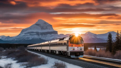 Captivating Train Travel: A Visual Feast of Light Silver and Orange
