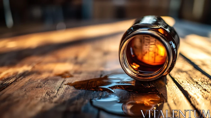 AI ART Liquid Overflowing from Glass Jar