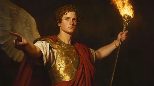 Guardian Angel with Fiery Torch