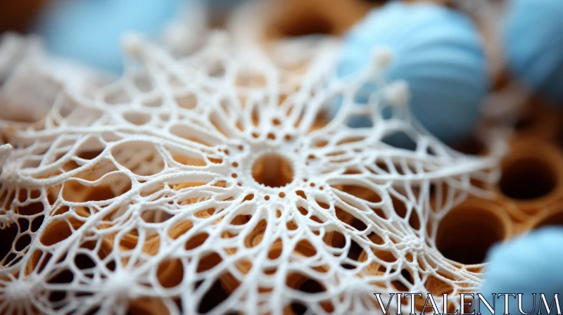 Intricate Yarn Cell Structure - Macro Photography Art AI Image