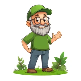 Cartoon Man Character Illustration