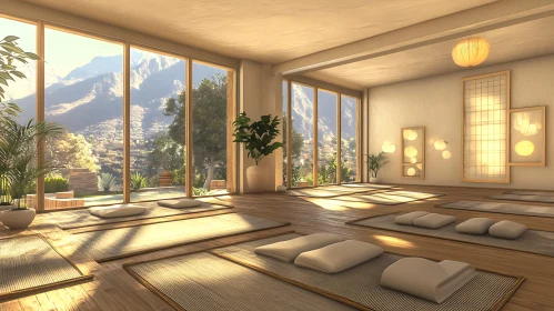 Zen Interior: Yoga Room with Natural Light