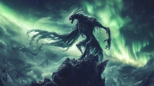 Night Creature on Mountain Peak