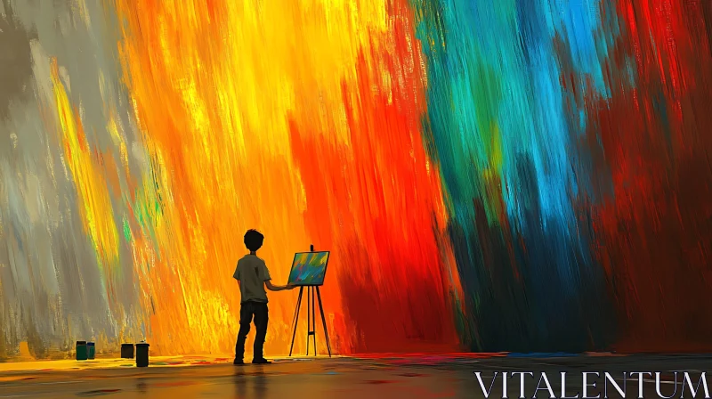 AI ART Abstract Art Painting with Figure