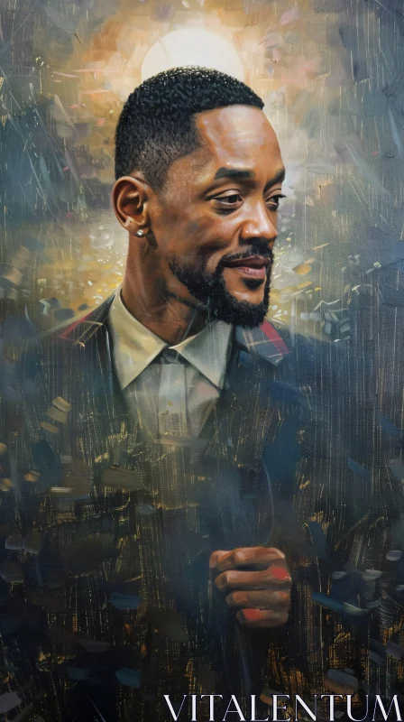 Modern Art Painting of Will Smith AI Image