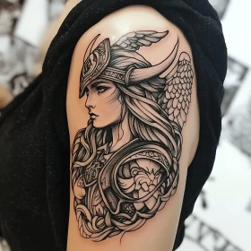 Ornate Valkyrie Tattoo Design