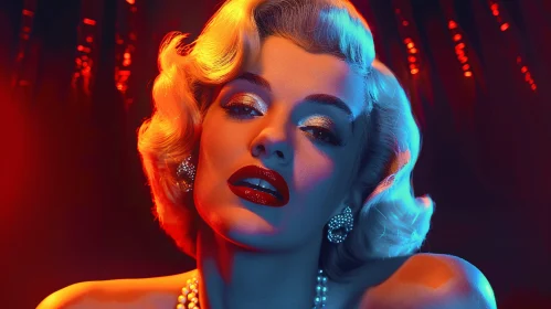 Iconic Marilyn Monroe in Dramatic Lighting