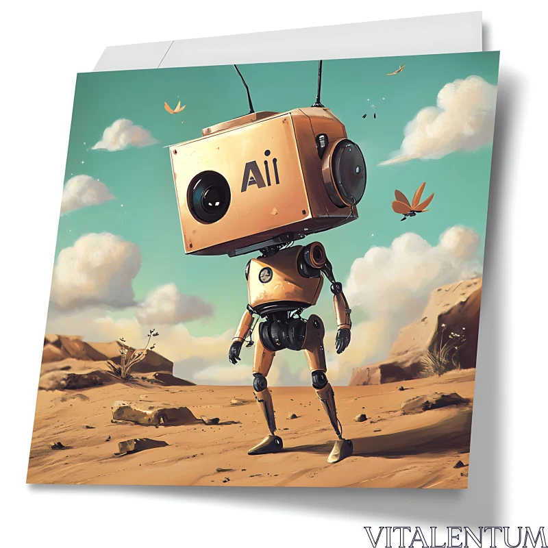 AI ART Desert Wanderer: A Robot's Journey