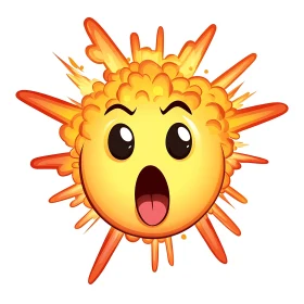 Shocked Sun Character Graphic