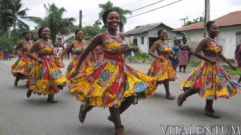 Vibrant Dresses: A Cultural Parade of Women AI Image