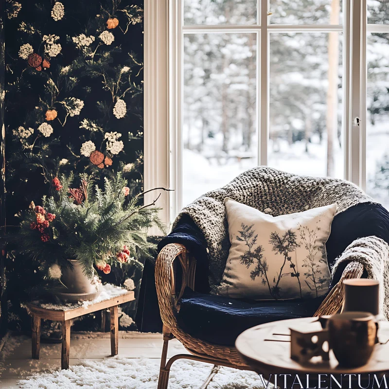 AI ART Winter Home Interior