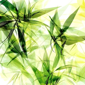 Green and Yellow Leaf Patterns Abstract