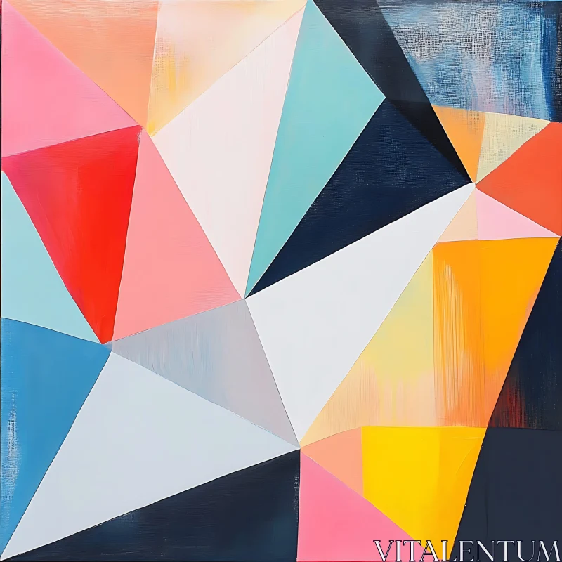 AI ART Colorful Geometric Shapes in Abstract Art