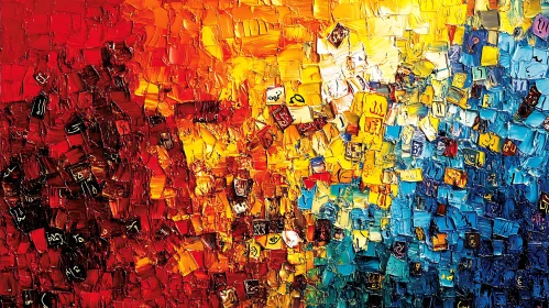 Colorful Abstract Art with Rich Textures