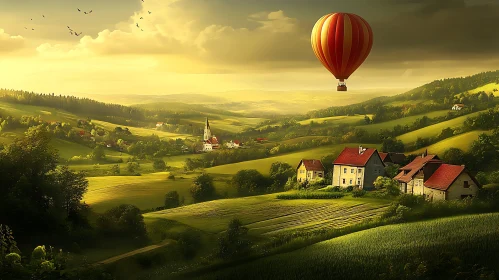 Green Hills and Balloon Flight