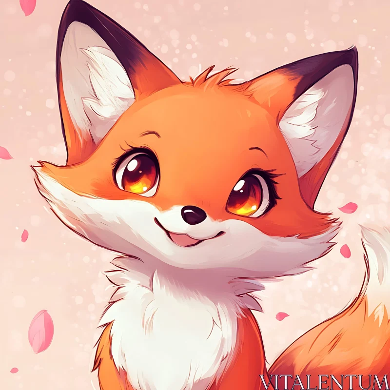 Charming Fox Character Art AI Image