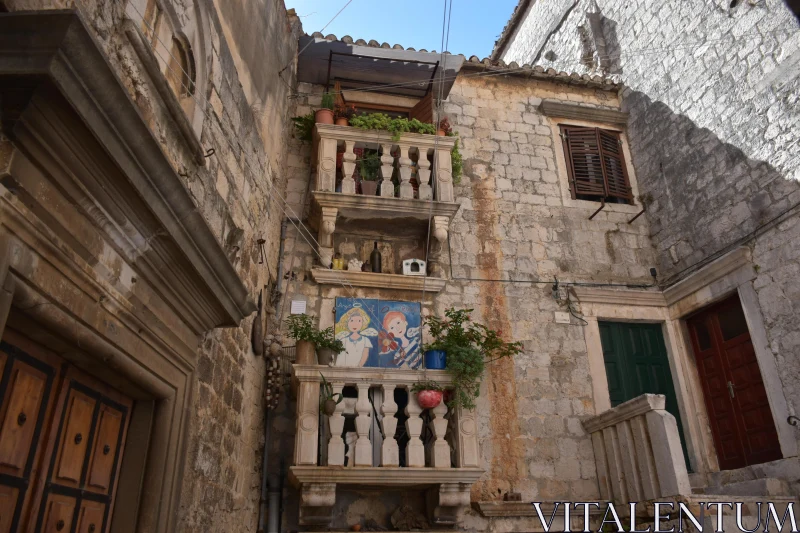 PHOTO Historic Stone Architecture in a Mediterranean Alley