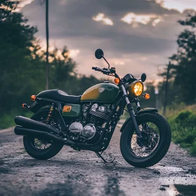 Classic Motorcycle in Nature