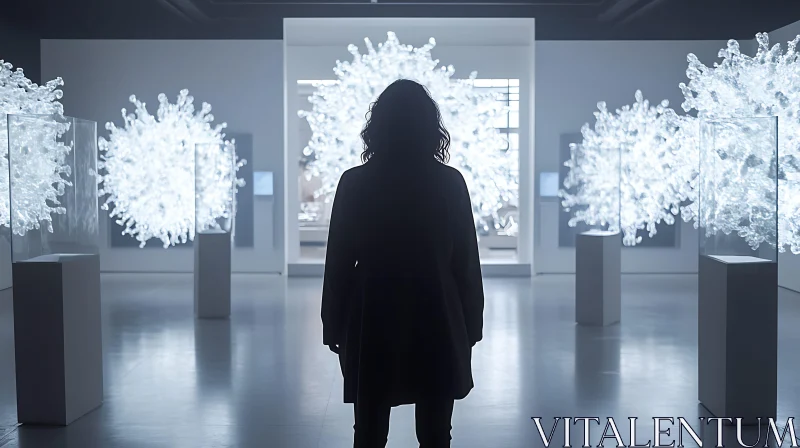 Silhouette in Contemporary Art Exhibition AI Image