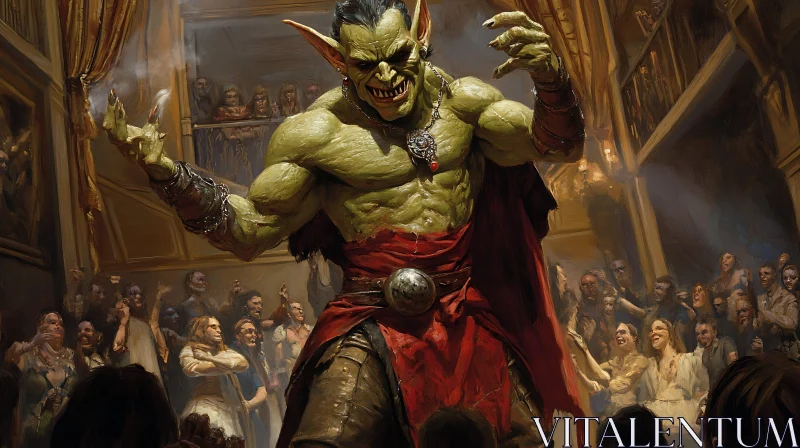 Green Giant: An Orcish Domination AI Image